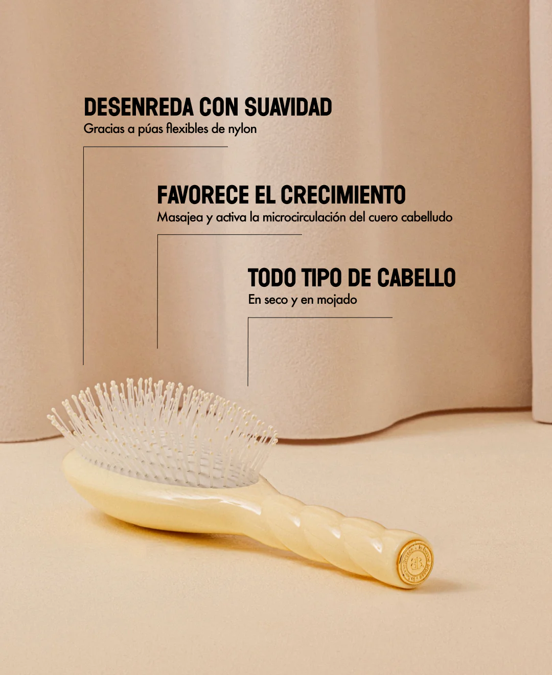 N.04 La Brosse Démêlante & Massante La Miracle Ivoire Cair - Image 13