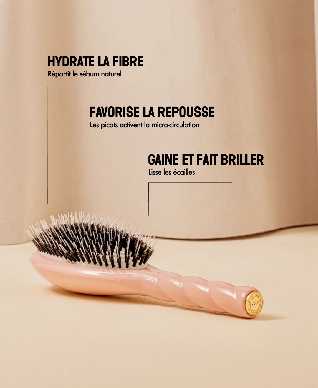 N.02 La Brosse Démêlante & Soin l'Indispensable Rose Poudré - Image 14