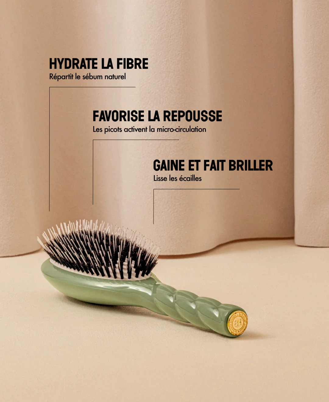 N.02 La Brosse Démêlante & Soin l'Indispensable Vert Amande - Image 14