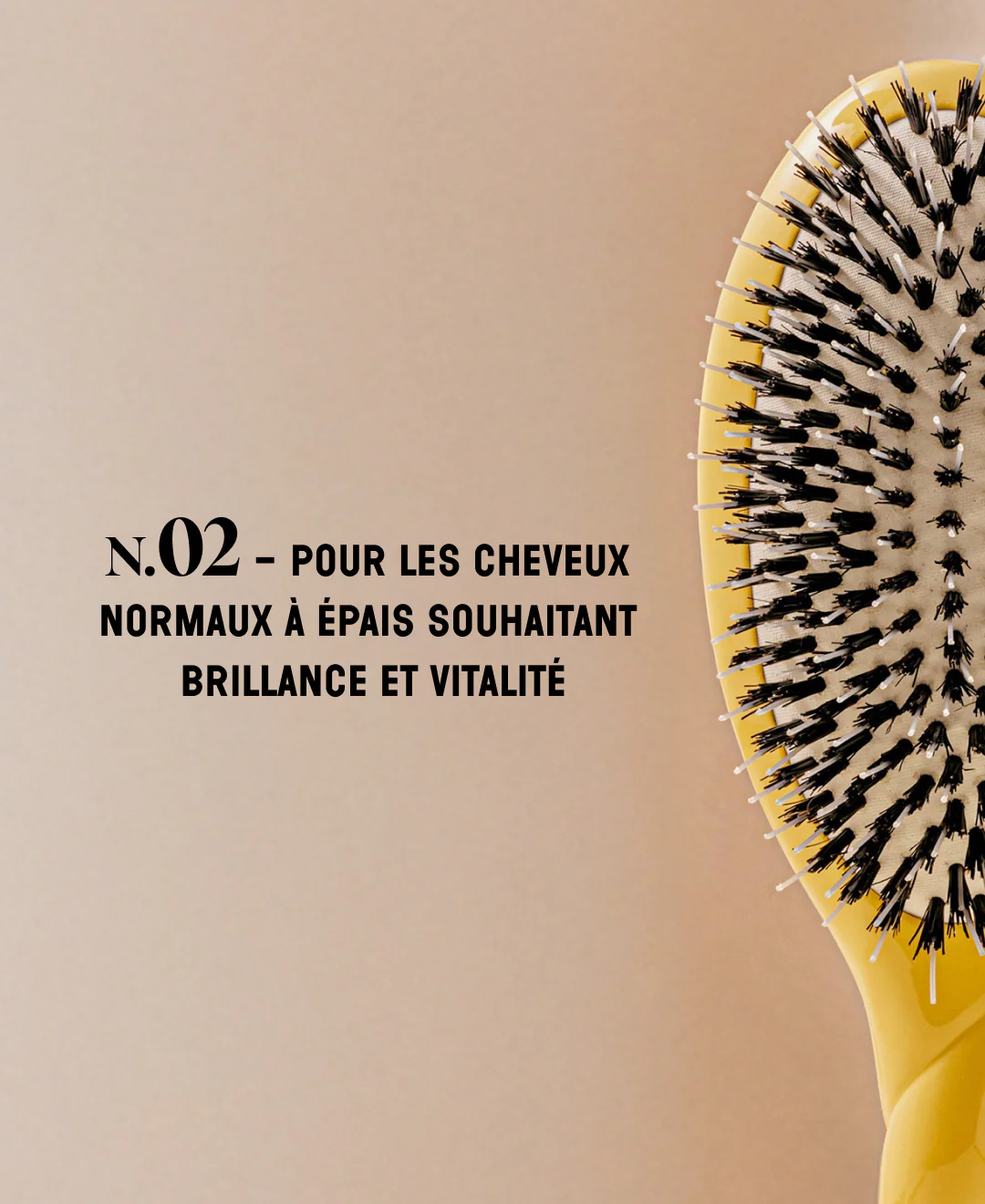 N.02 La Brosse Démêlante & Soin l'Indispensable Jaune Safran - Image 10