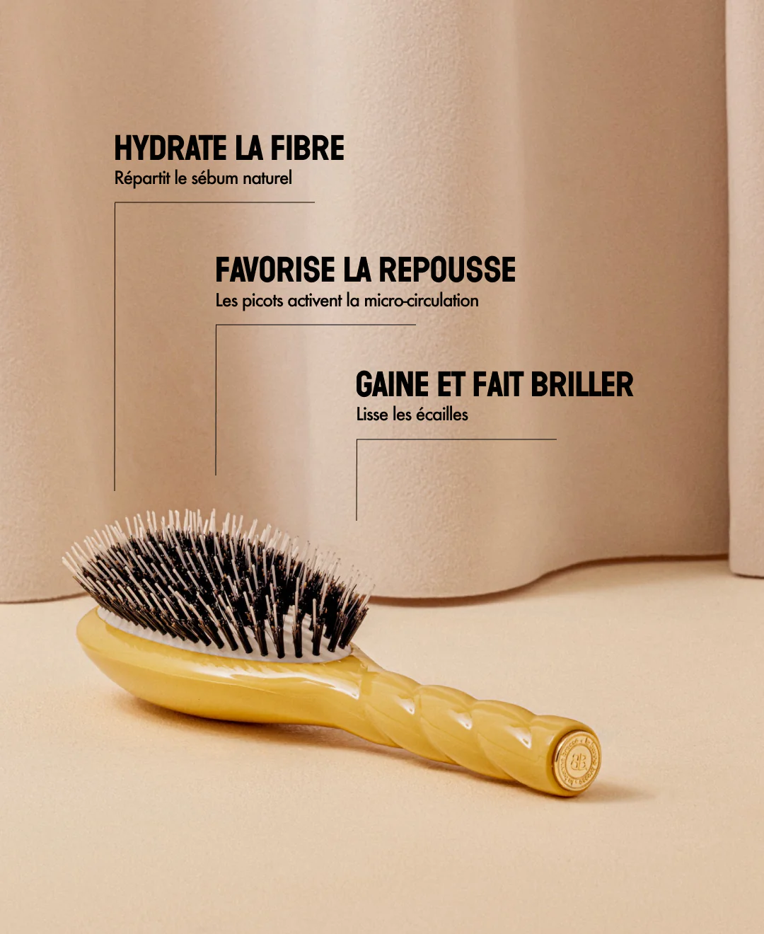 N.02 La Brosse Démêlante & Soin l'Indispensable Jaune Safran - Image 15