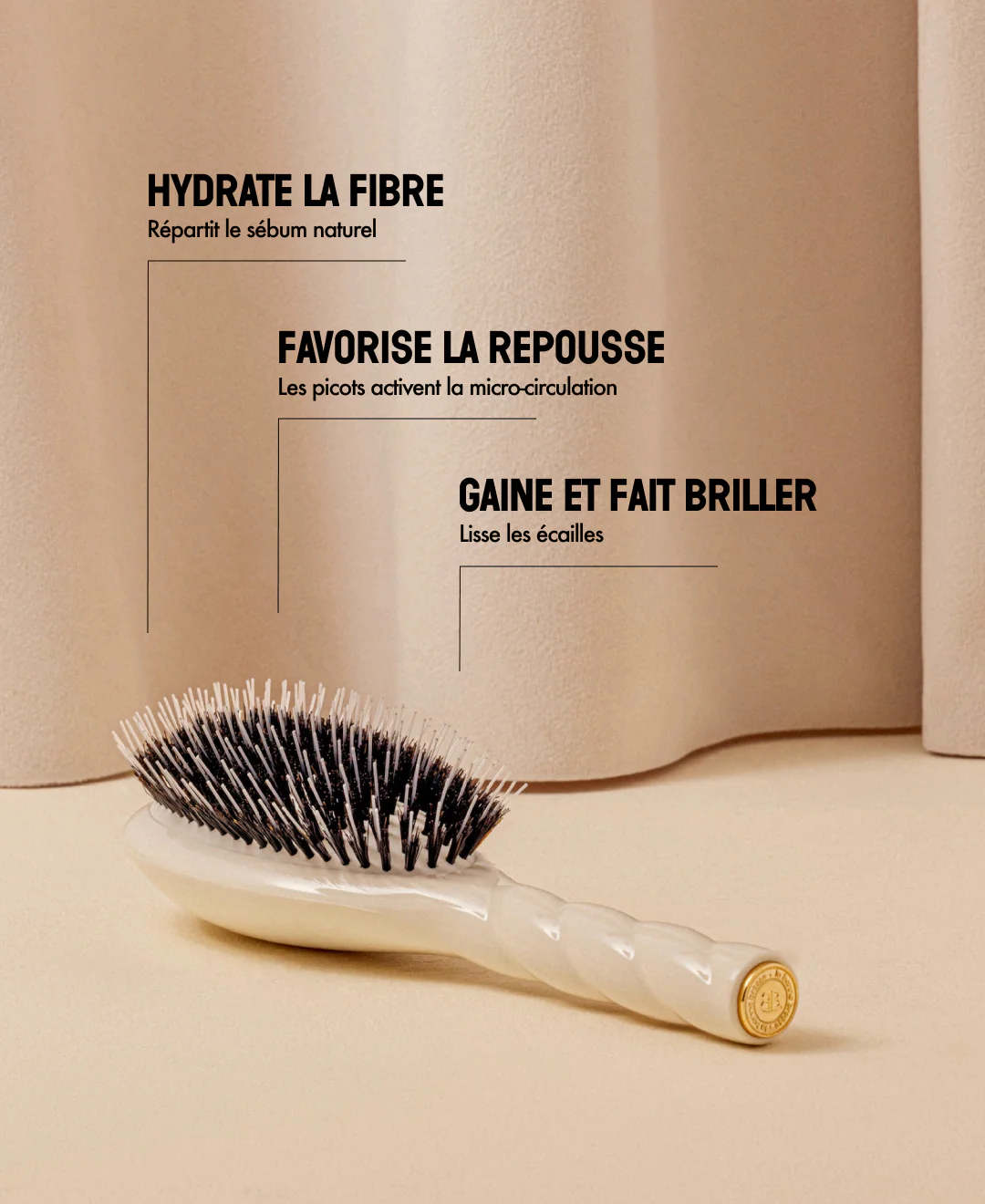 N.02 La Brosse Démêlante & Soin l'Indispensable Blanc Crème - Image 13