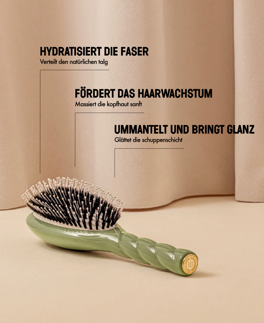 N.03 La Brosse Cuir Chevelu Sensible l'Indispensable Douceur Vert Amande - Image 11