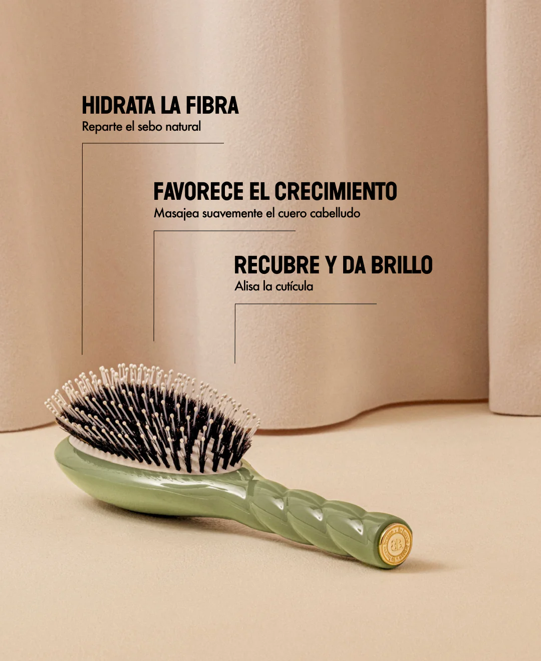 N.03 La Brosse Cuir Chevelu Sensible l'Indispensable Douceur Vert Amande - Image 13