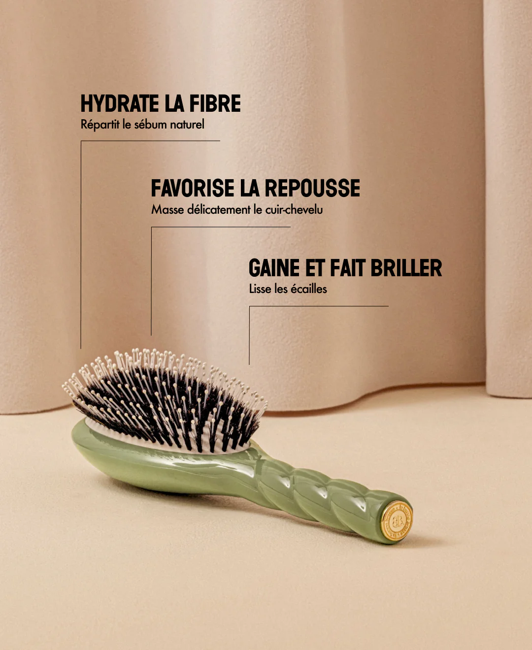 N.03 La Brosse Cuir Chevelu Sensible l'Indispensable Douceur Vert Amande - Image 15