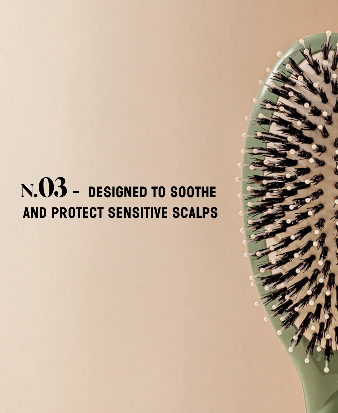 N.03 La Brosse Cuir Chevelu Sensible l'Indispensable Douceur Vert Amande - Image 7