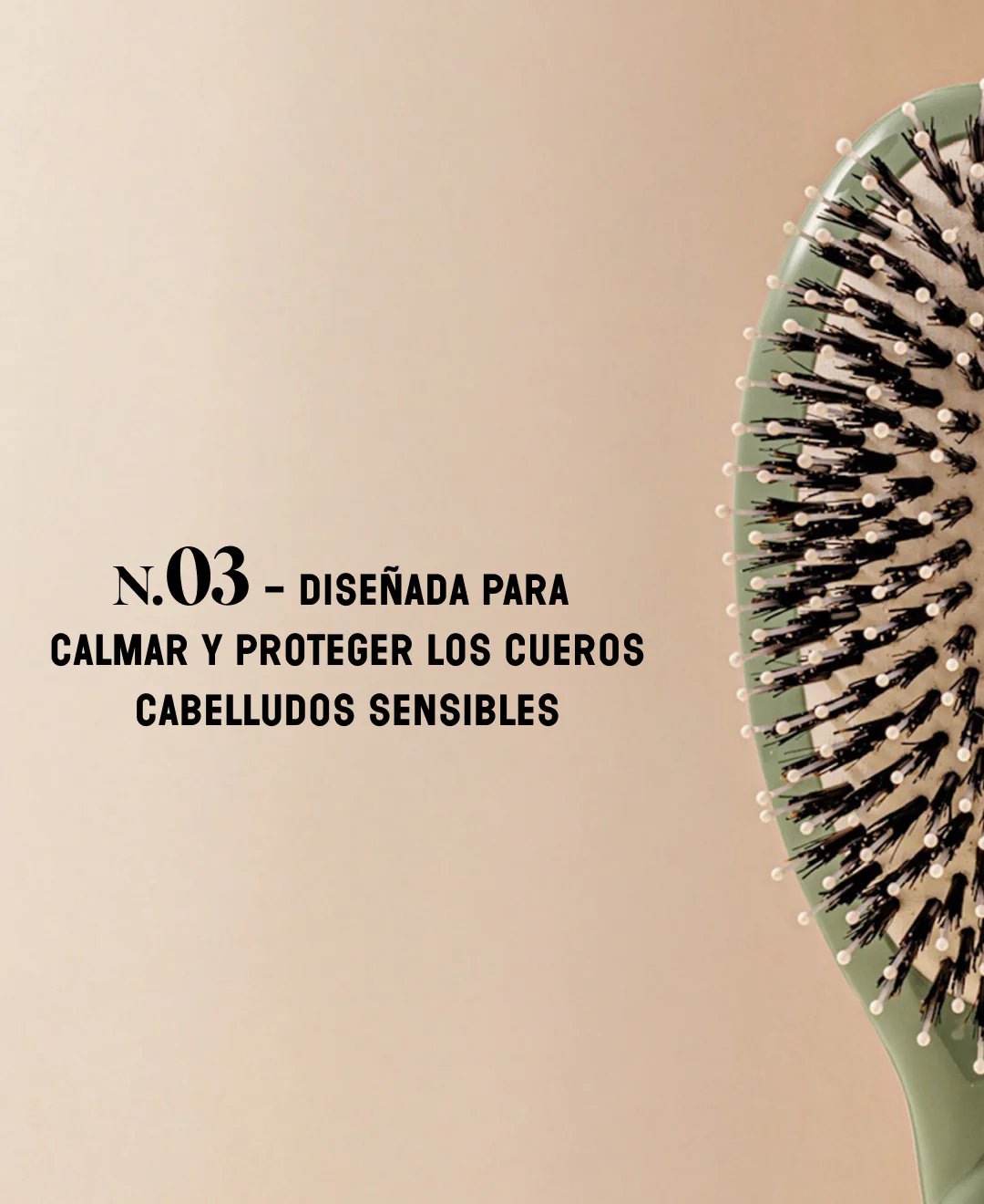 N.03 La Brosse Cuir Chevelu Sensible l'Indispensable Douceur Vert Amande - Image 8