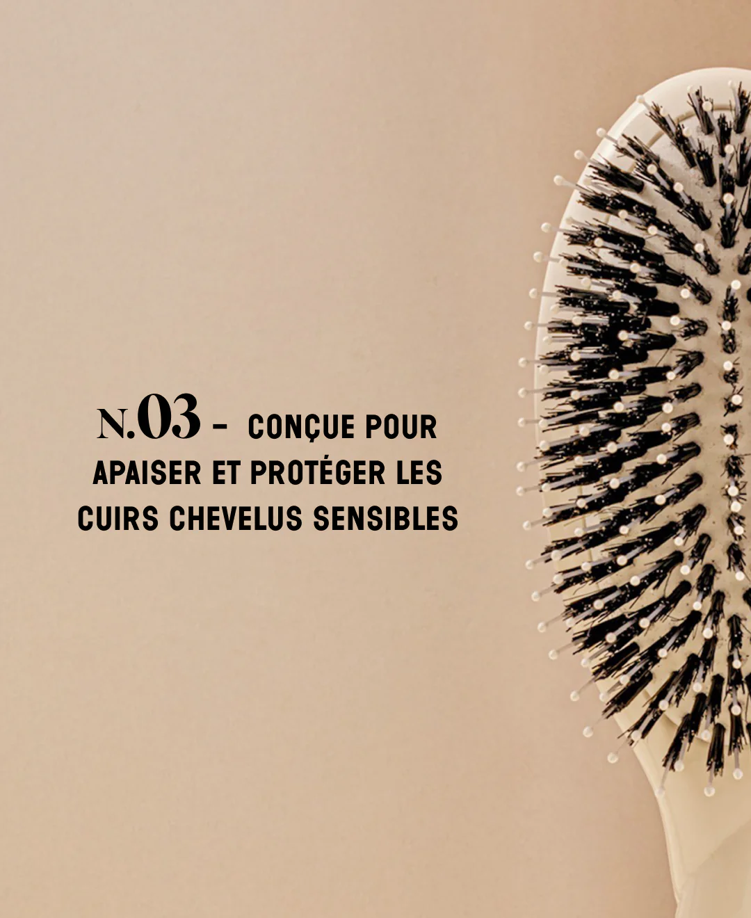 N.03 La Brosse Cuir Chevelu Sensible l'Indispensable Douceur Blanc Crème - Image 7