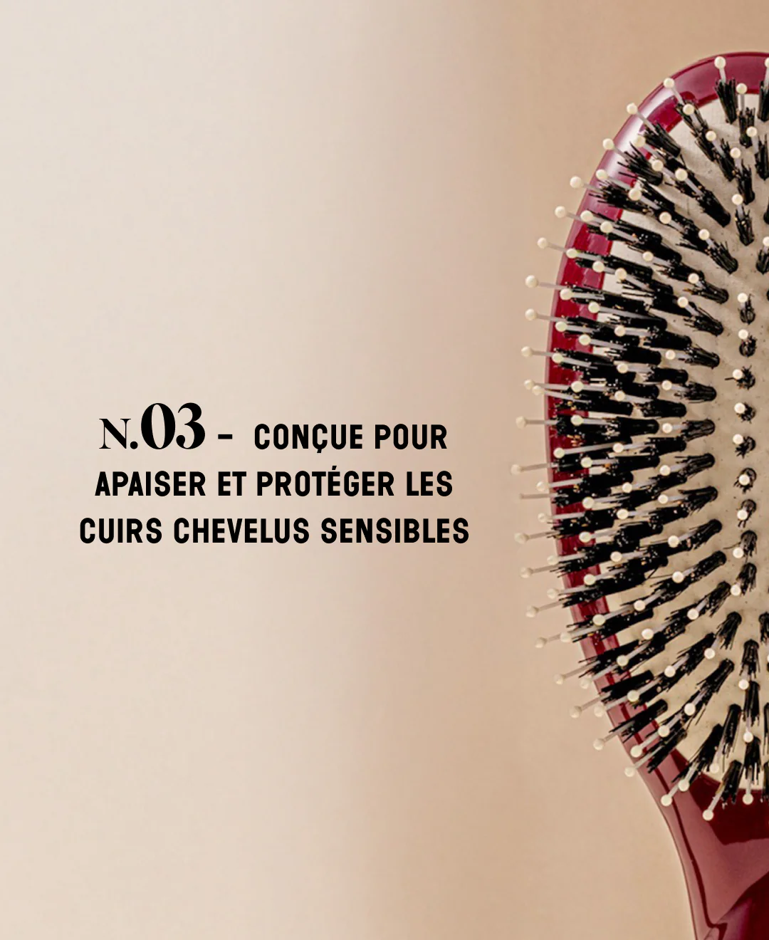 N.03 La Brosse Cuir Chevelu Sensible l'Indispensable Douceur Rouge Cerise - Image 10