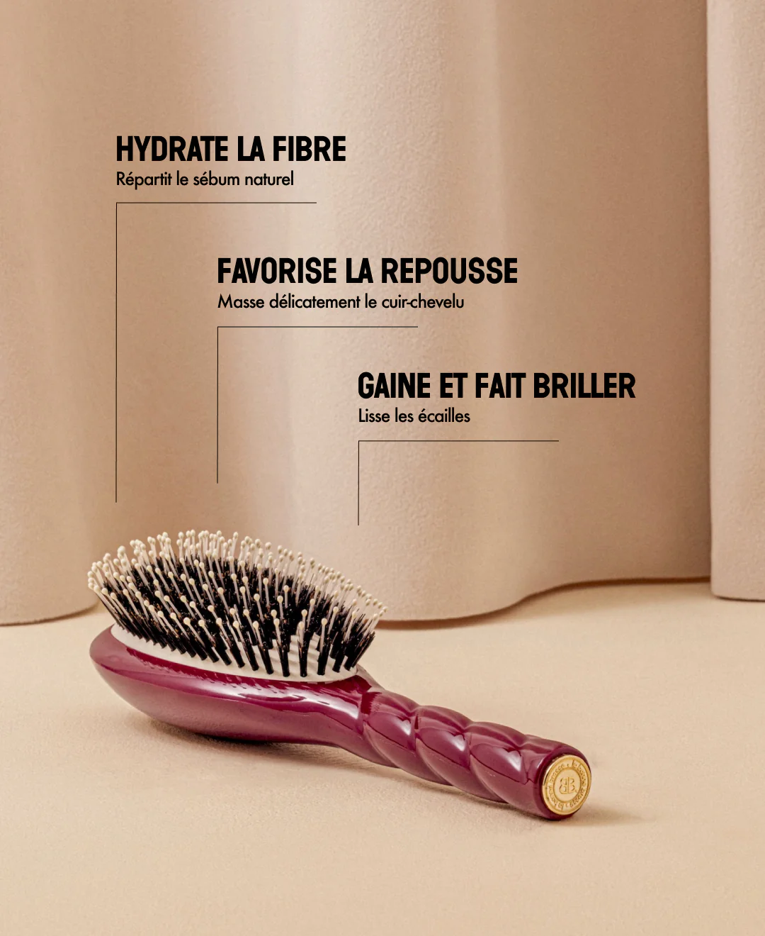 N.03 La Brosse Cuir Chevelu Sensible l'Indispensable Douceur Rouge Cerise - Image 15