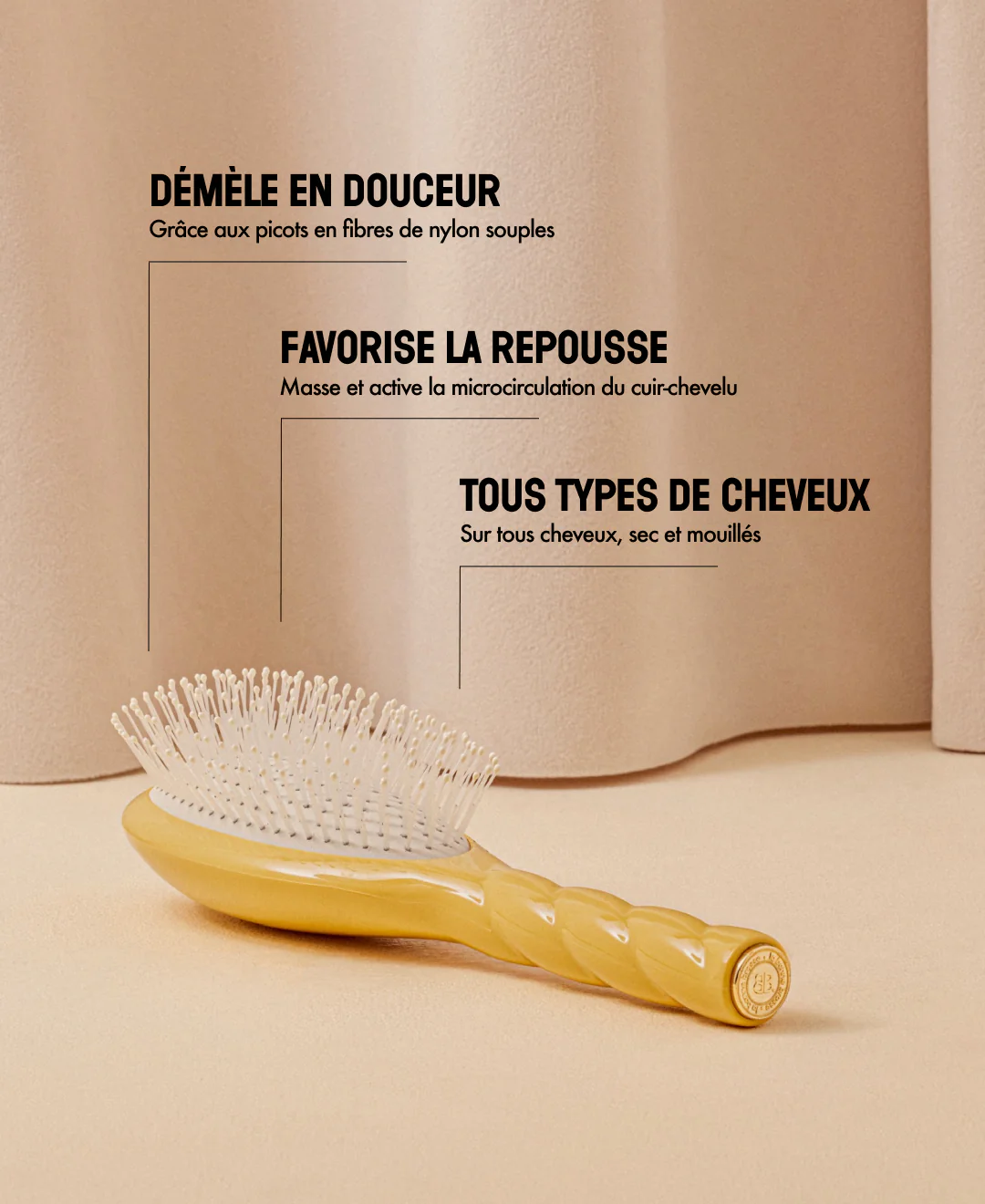 N.04 La Brosse Démêlante & Massante La Miracle Jaune Safran - Image 16