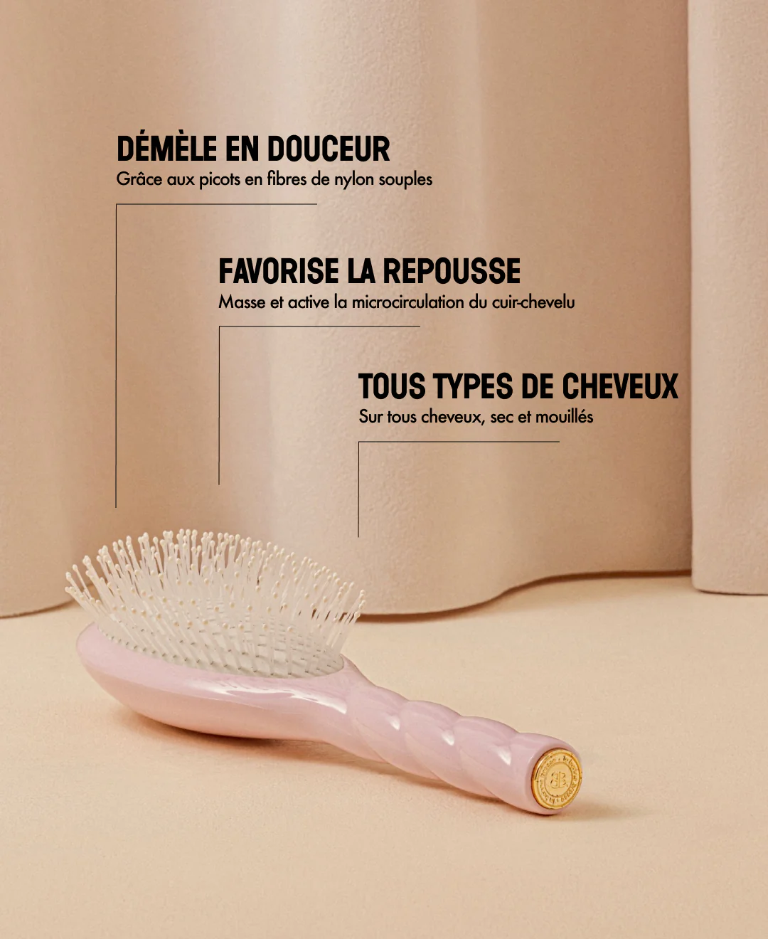 N.04 La Brosse Démêlante & Massante La Miracle Rose Lilas - Image 16