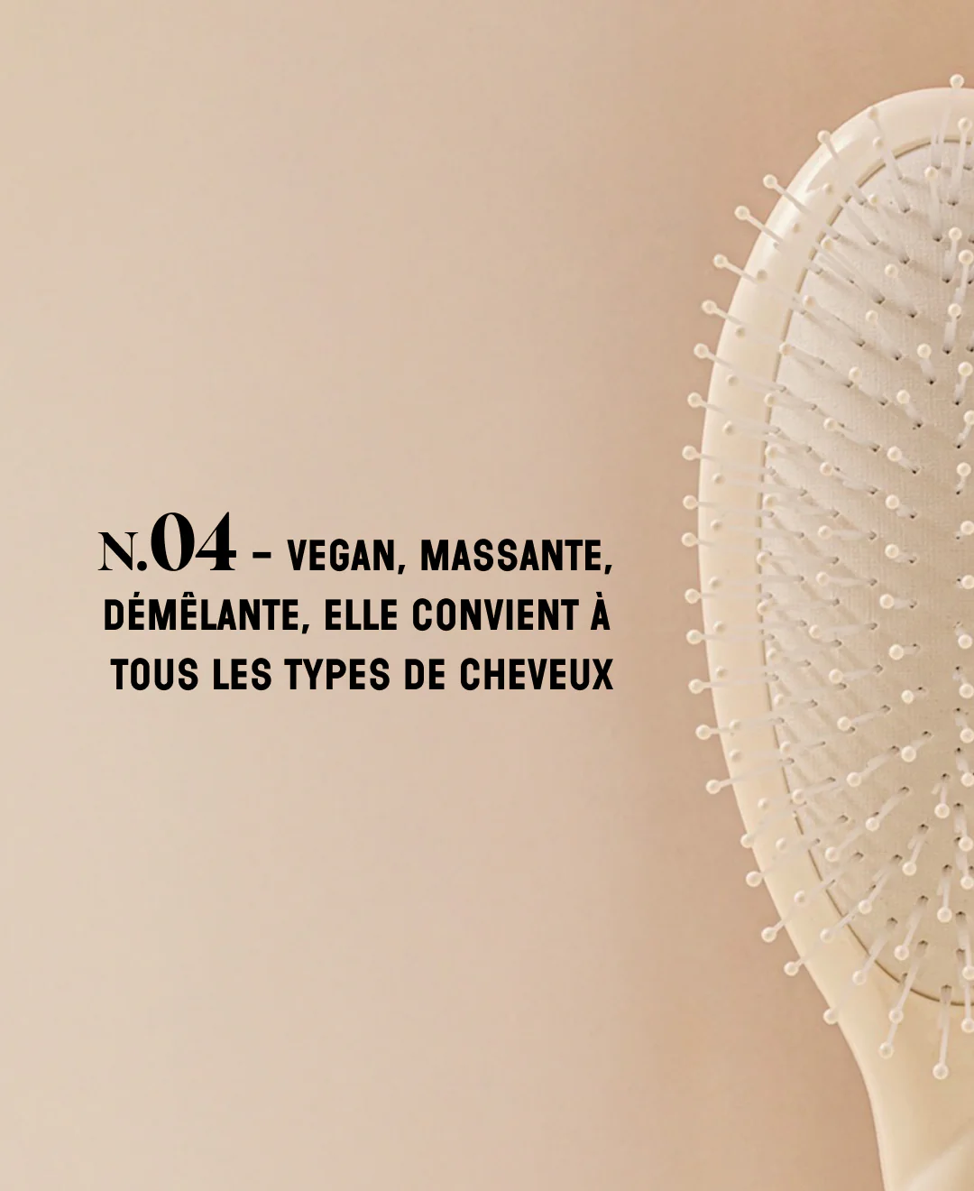 N.04 La Brosse Démêlante & Massante La Miracle Blanc Crème - Image 6