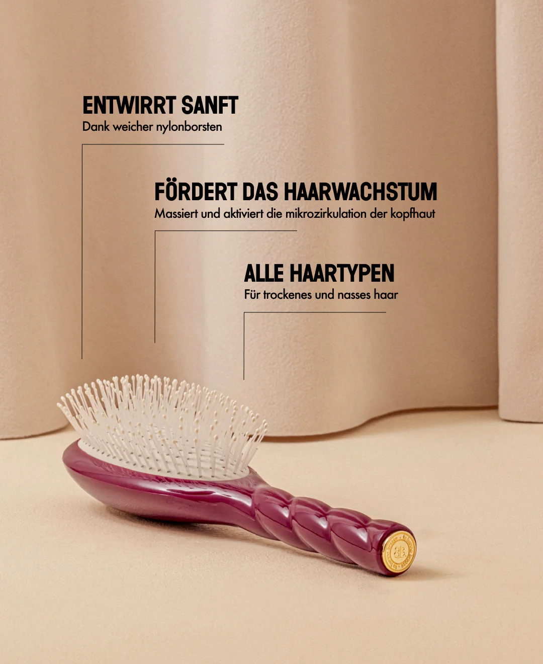 N.04 La Brosse Démêlante & Massante La Miracle Rouge Cerise - Image 12