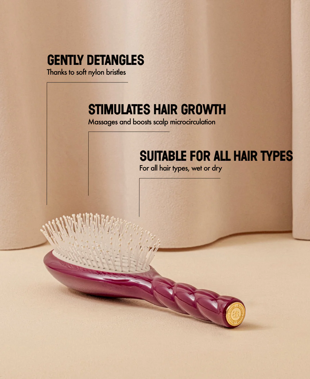 N.04 La Brosse Démêlante & Massante La Miracle Rouge Cerise - Image 13