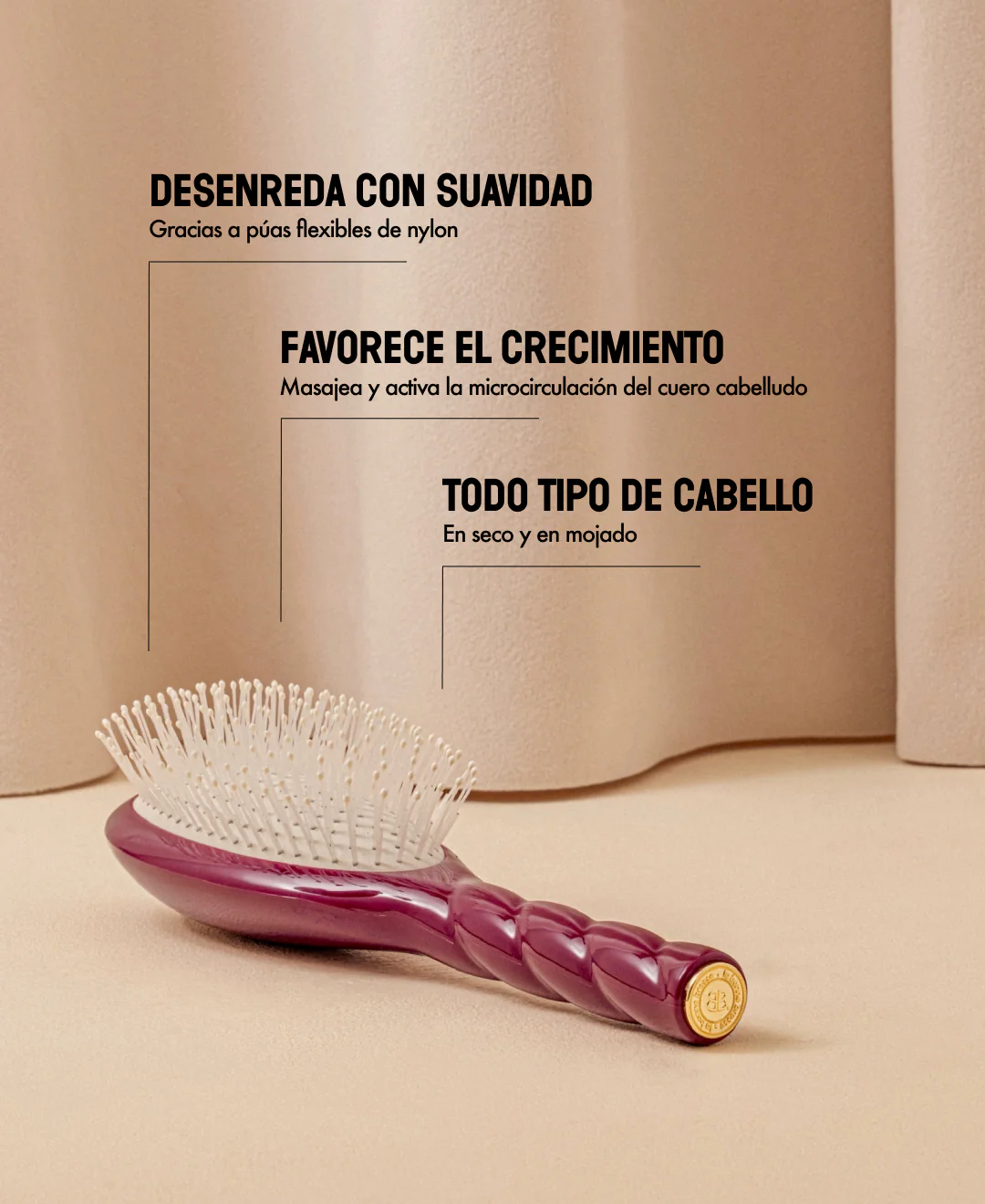N.04 La Brosse Démêlante & Massante La Miracle Rouge Cerise - Image 15