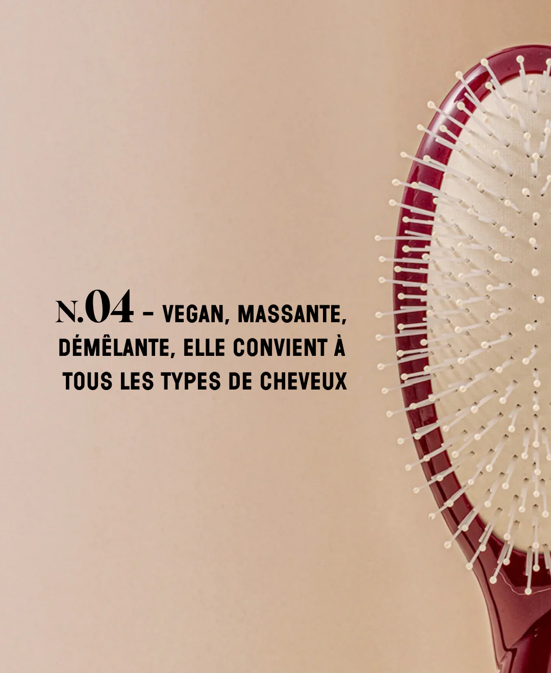 N.04 La Brosse Démêlante & Massante La Miracle Rouge Cerise - Image 8