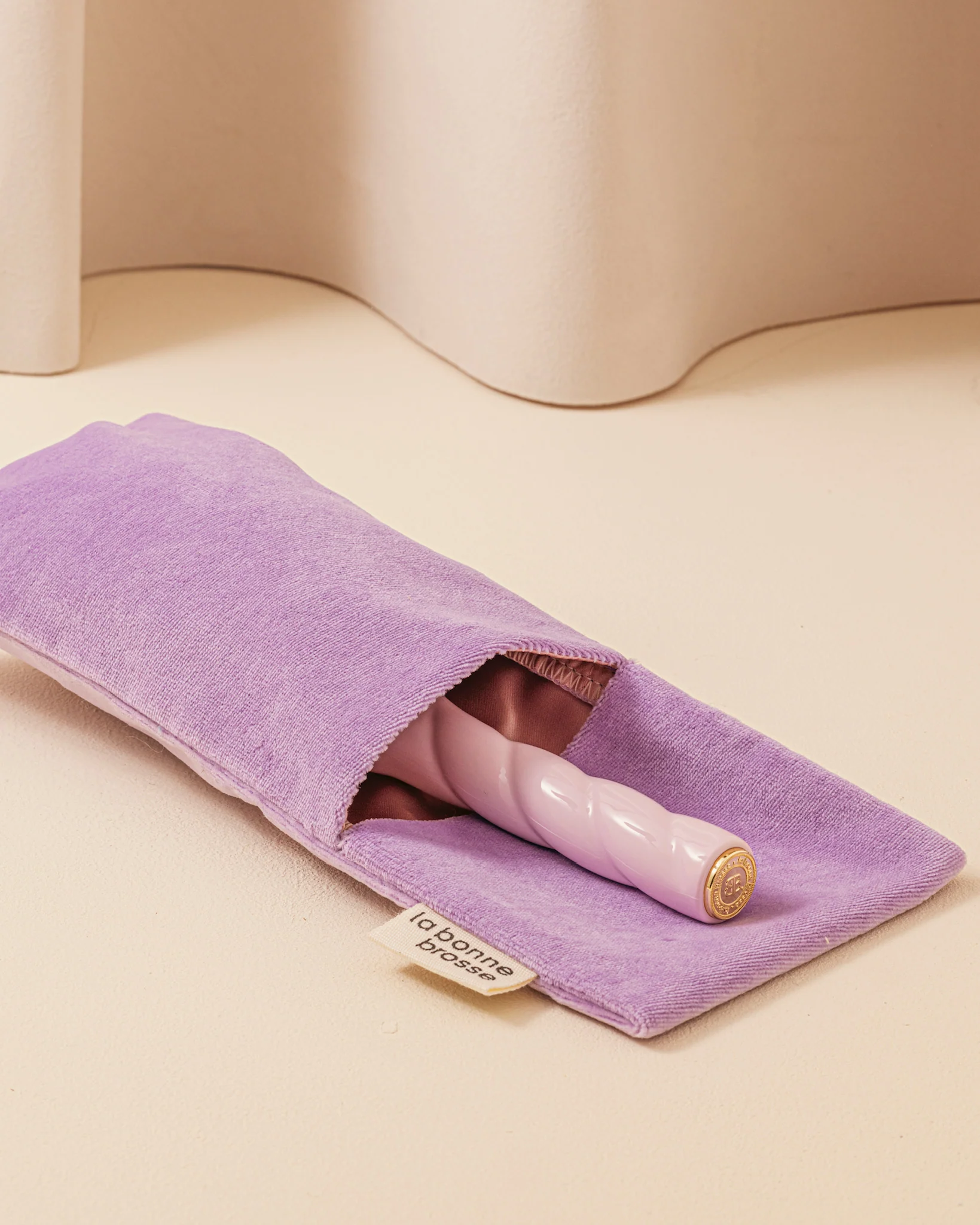 La Pochette "Grande Brosse" Rose Lilas - Image 3